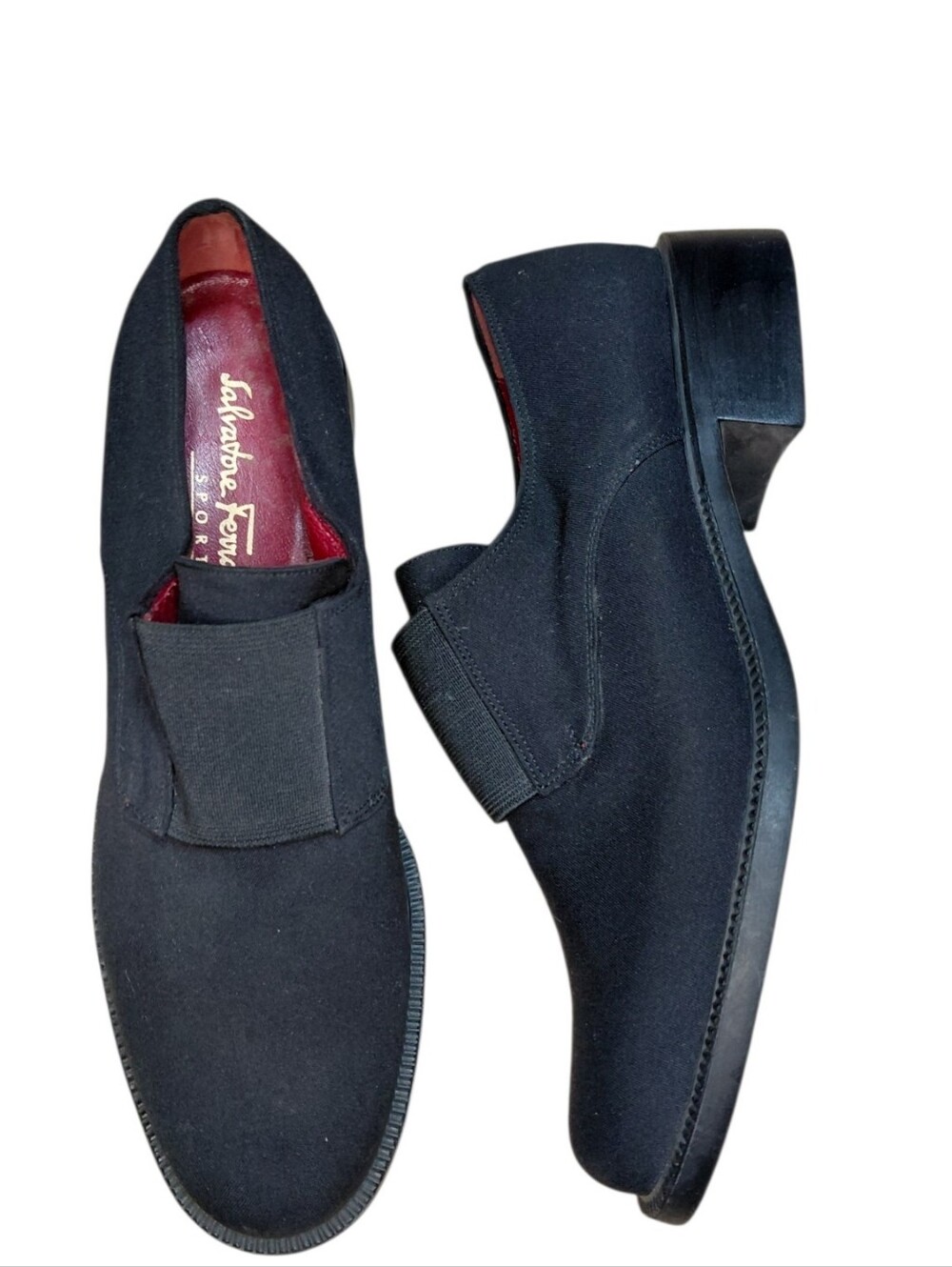 Salvatore Ferragamo Sport Loafers Size Women's 11 B Black Slip-On Shoes